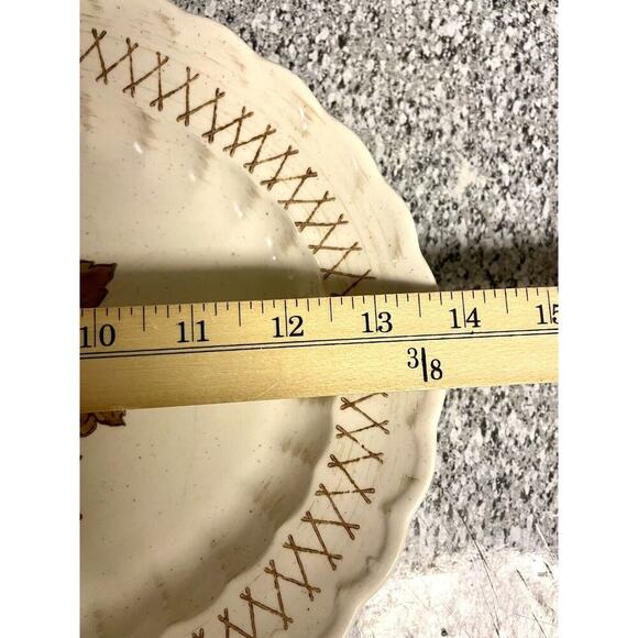 Vintage Holiday Vernon Ware By Metlox Fruit Basket Oval Serving Platter - Picture 3 of 5